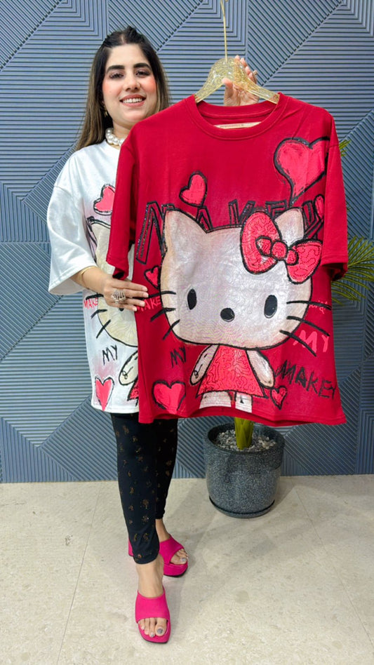 Beautiful Premium Cute Kitty T-Shirt GGR1073