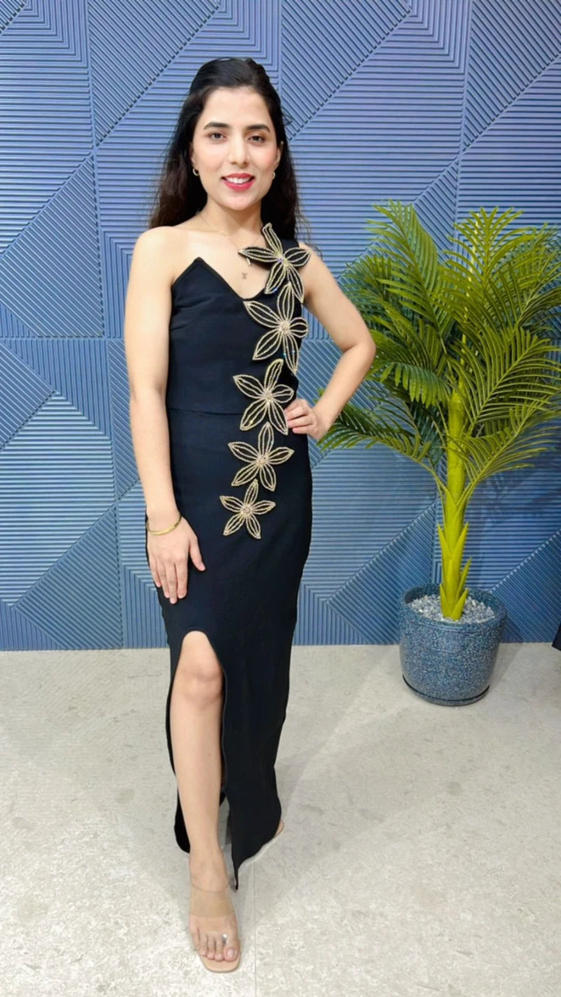 Beautiful Premium Quality Dress With Swarovski Work GGR732