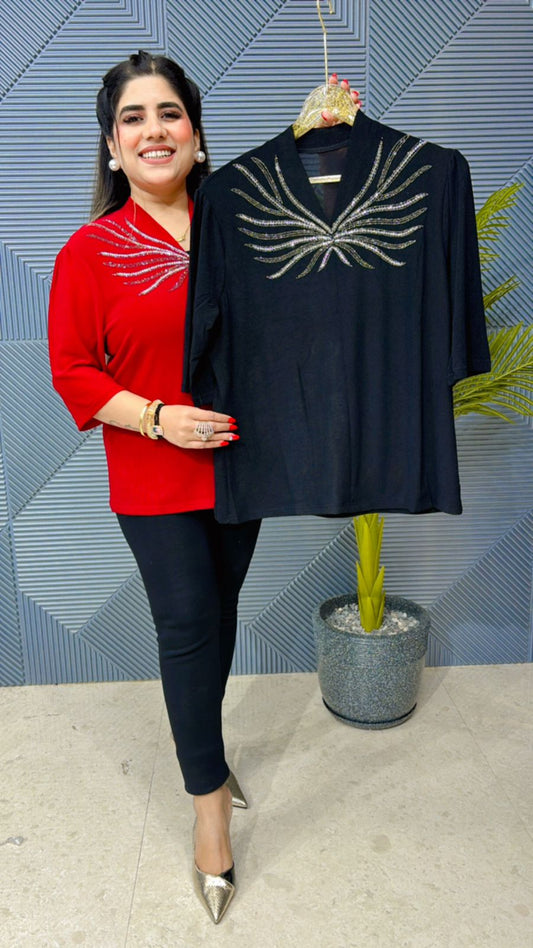Beautiful Summer Top With Sequin Work GGR1086