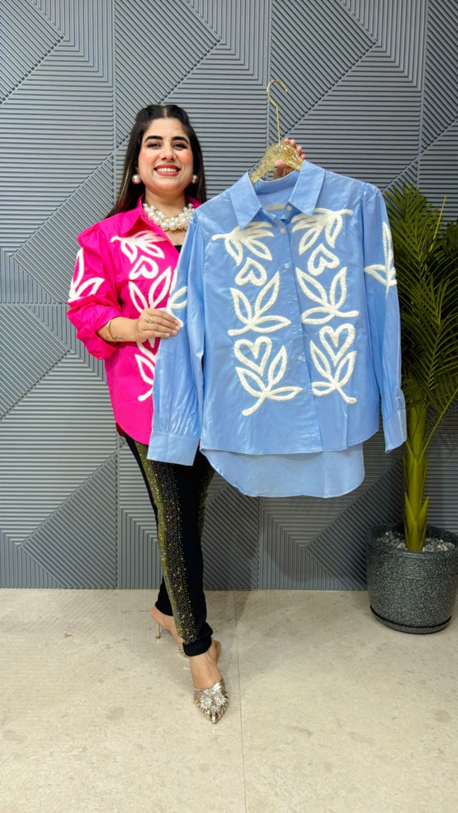 Cotton Top With Embroidery Work GGR1219