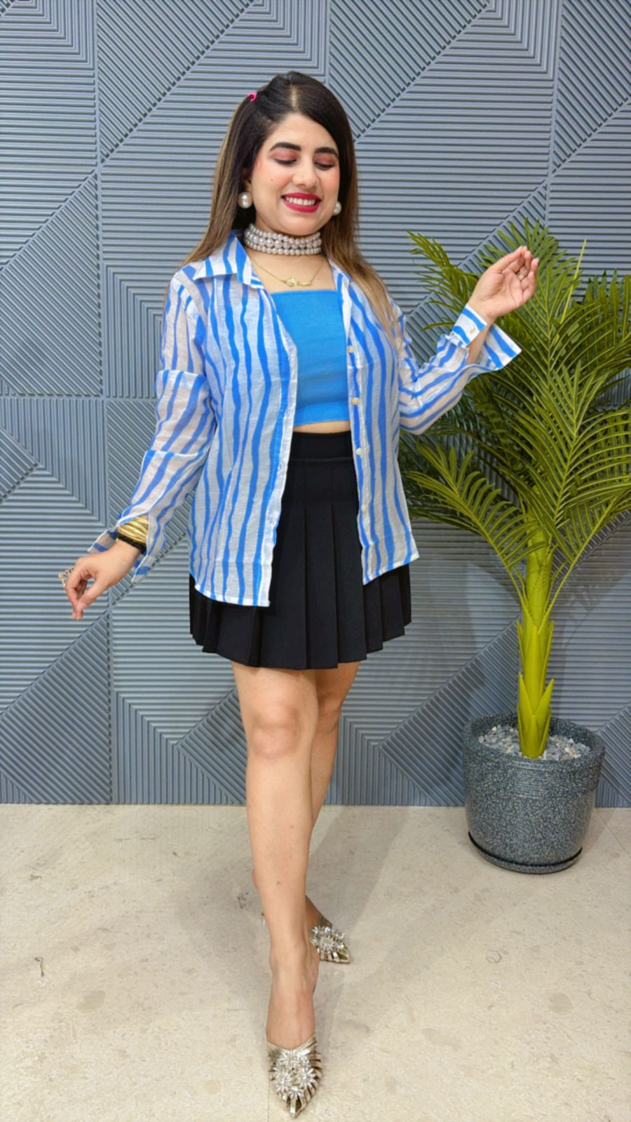 Cute Cotton Shirt With Inner GGR1334