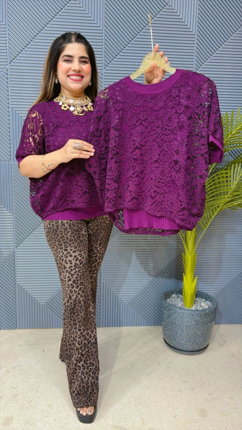 LACE TOP WITH ATTACH INNER GGR1339