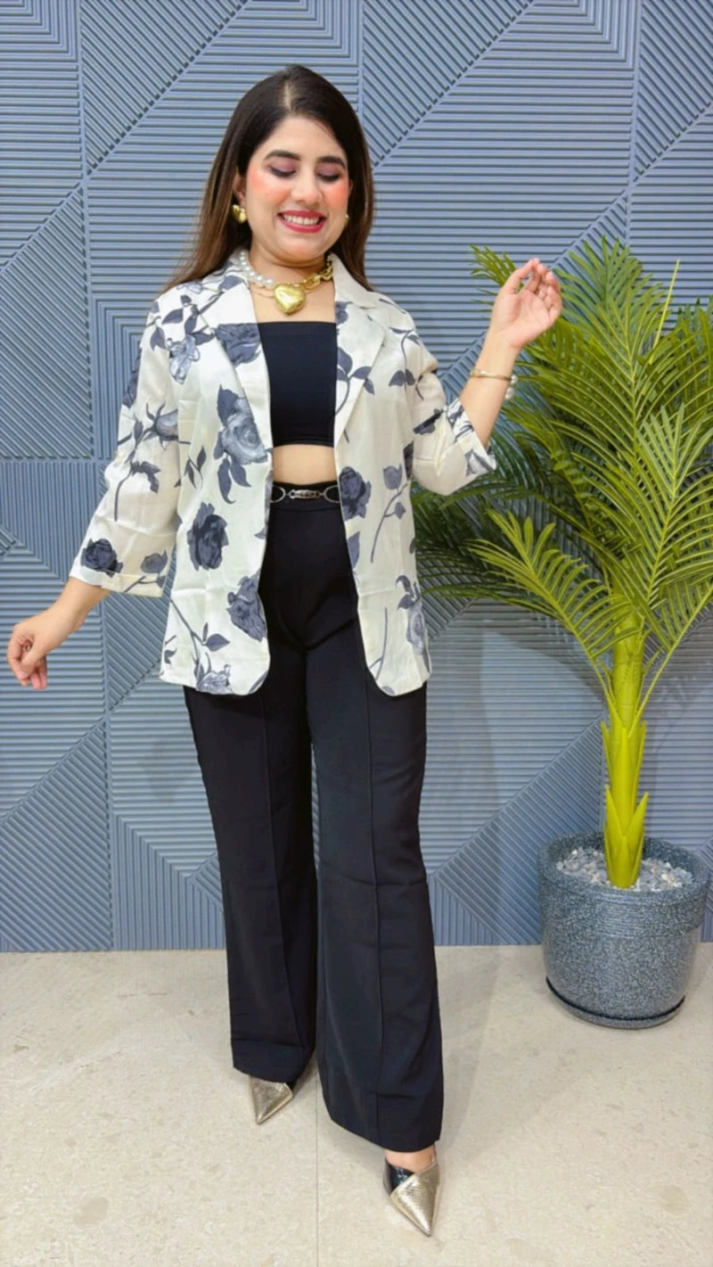 BEAUTIFUL 3PC BLAZER CORD SET GGR1345