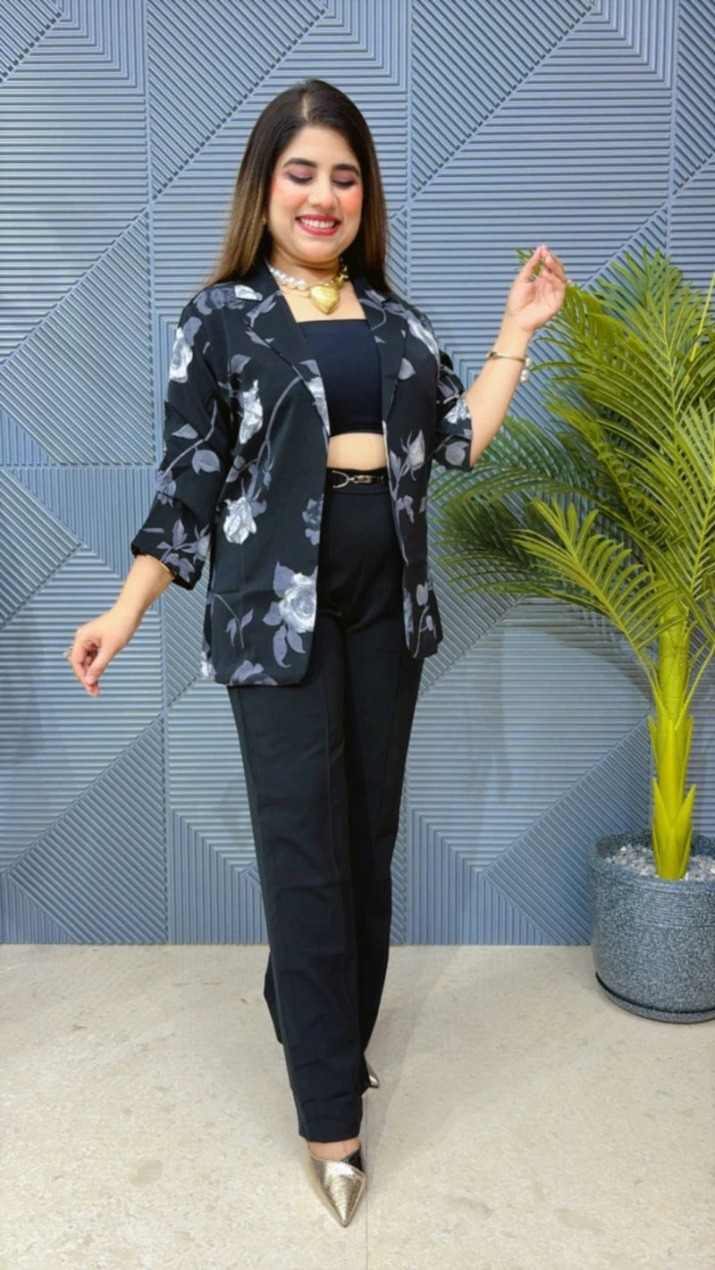 BEAUTIFUL 3PC BLAZER CORD SET GGR1345