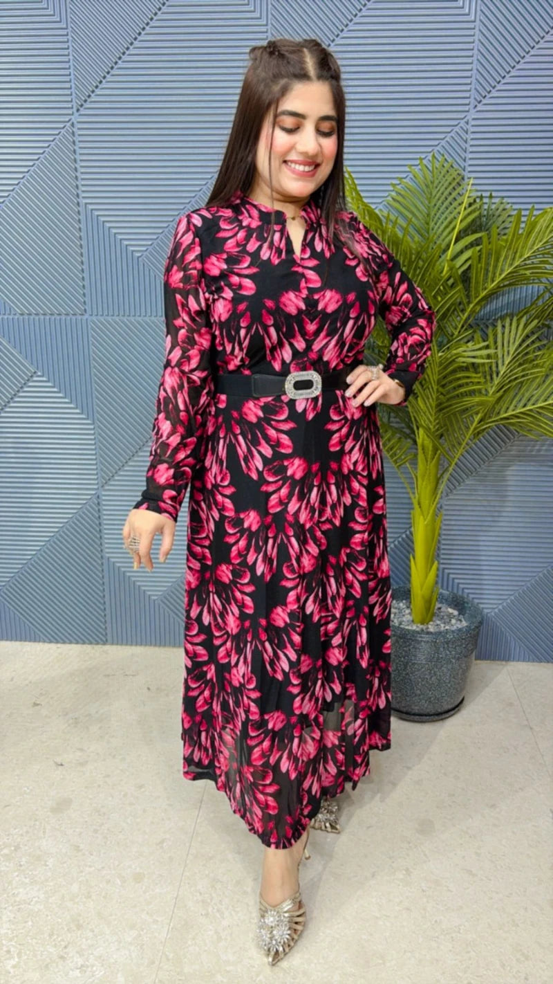 POWERNET DRESS WITH BELT GGR1736