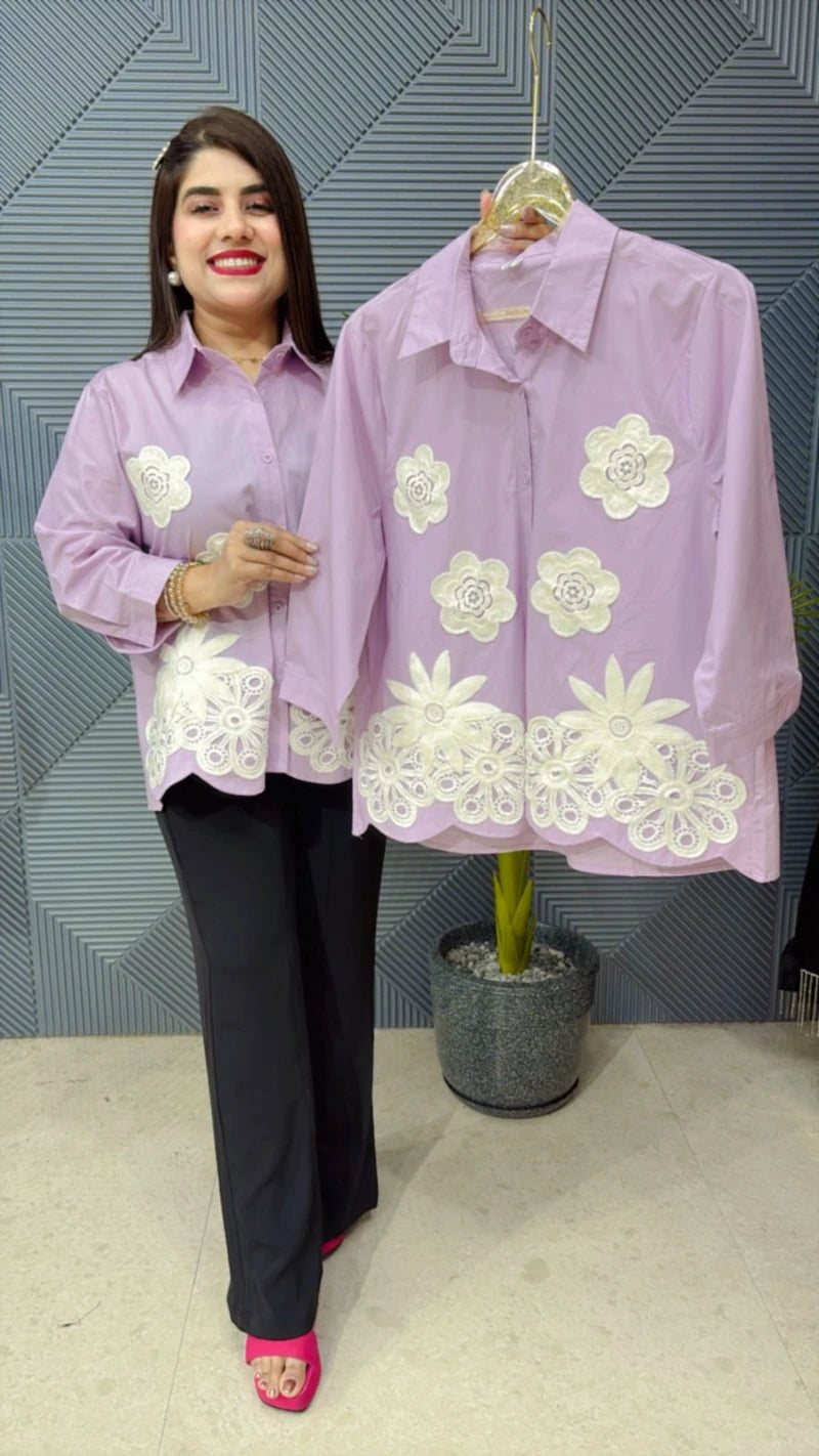 COTTON SHIRT WITH EMBROIDERY WORK GGR1752