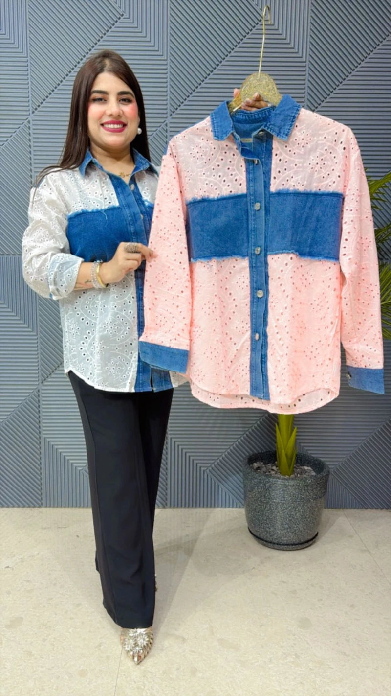 COTTEN SCHIFFLI SHIRT GGR1787