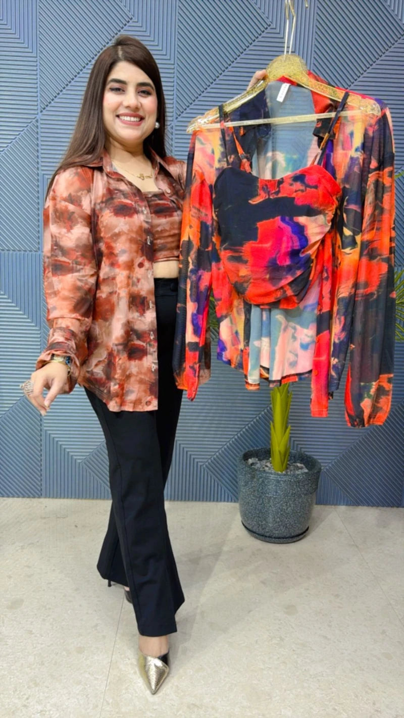 SUMMER WEAR SHIRT WITH BUSTIER  GGR1812