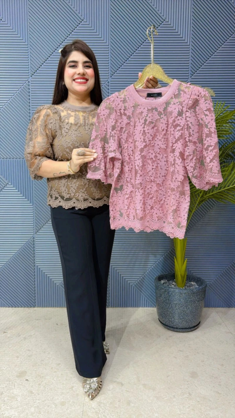 SUMMER WEAR LACE WORK TOP GGR1819