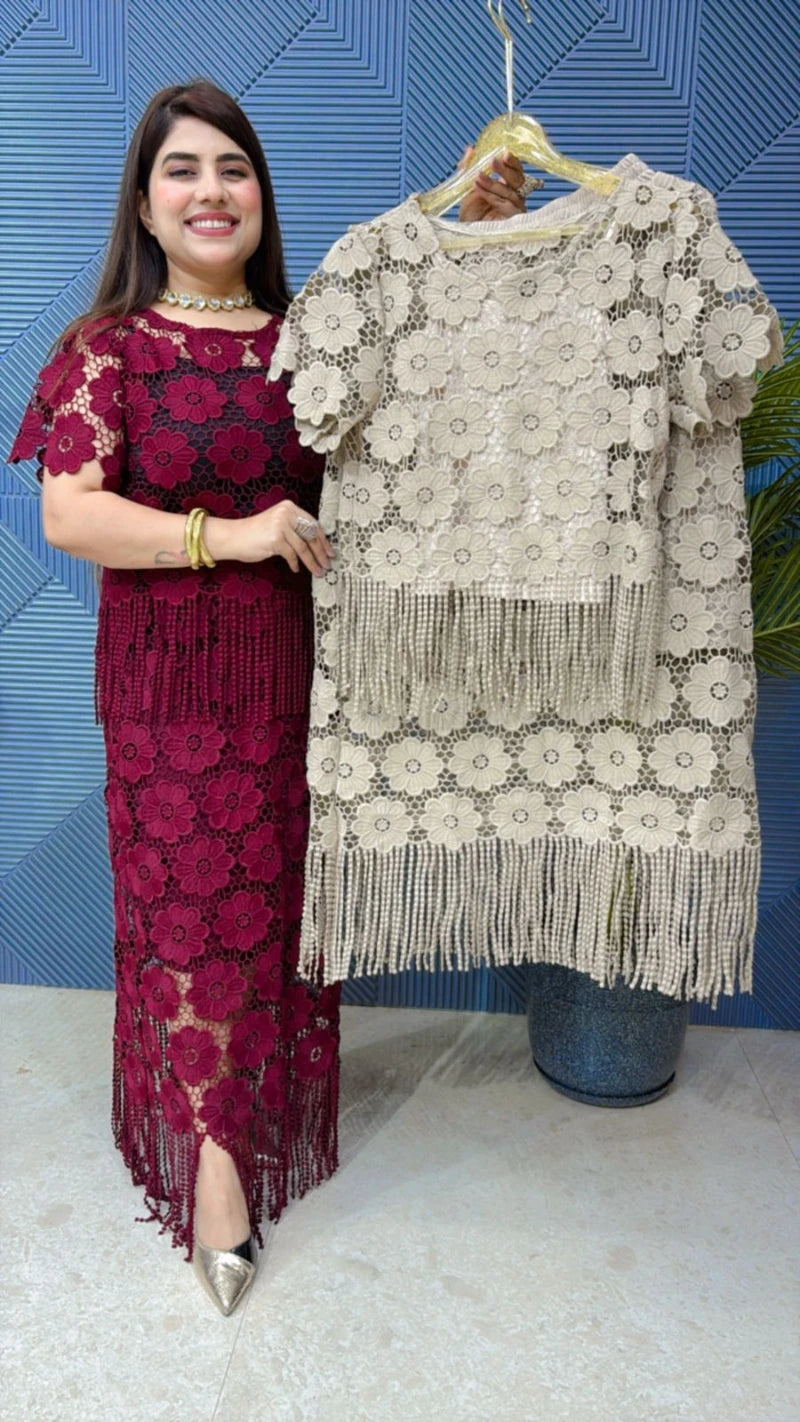 PREMIUM FLOWER LACE SKIRT SET GGR1869