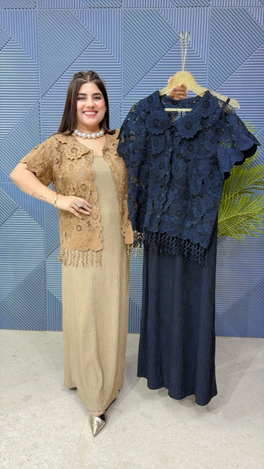 2 PIECE DRESS WITH BEAUTIFUL SHRUG GGR1898