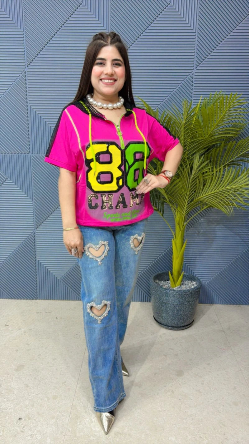 PREMIUM SUMMER HOODIED TOP GGR1907