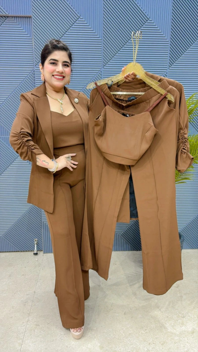 BEAUTIFUL 3 PCS BLAZER SET GGR2033
