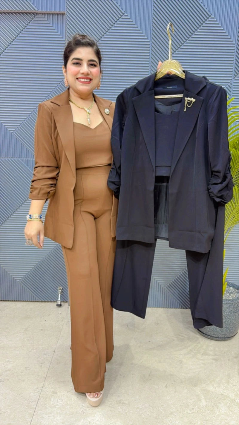 BEAUTIFUL 3 PCS BLAZER SET GGR2033