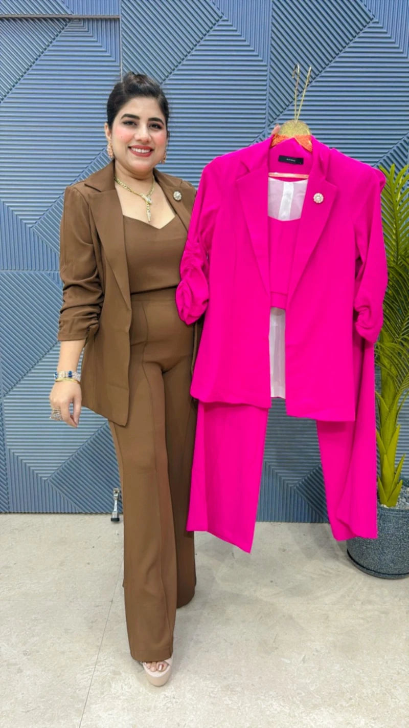 BEAUTIFUL 3 PCS BLAZER SET GGR2033