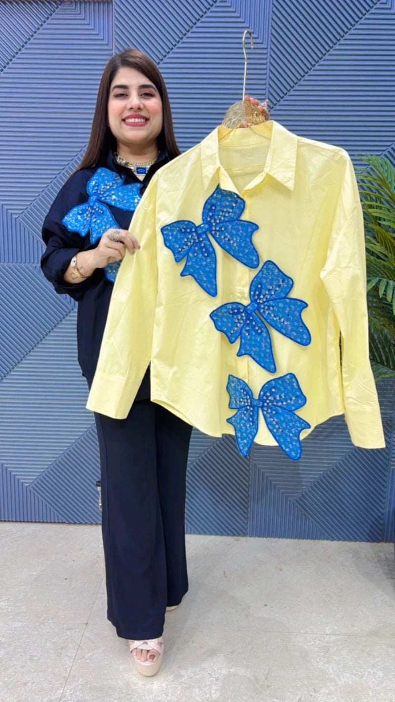 PREMIUM COTTEN SHIRT WITH BOW GGR3075