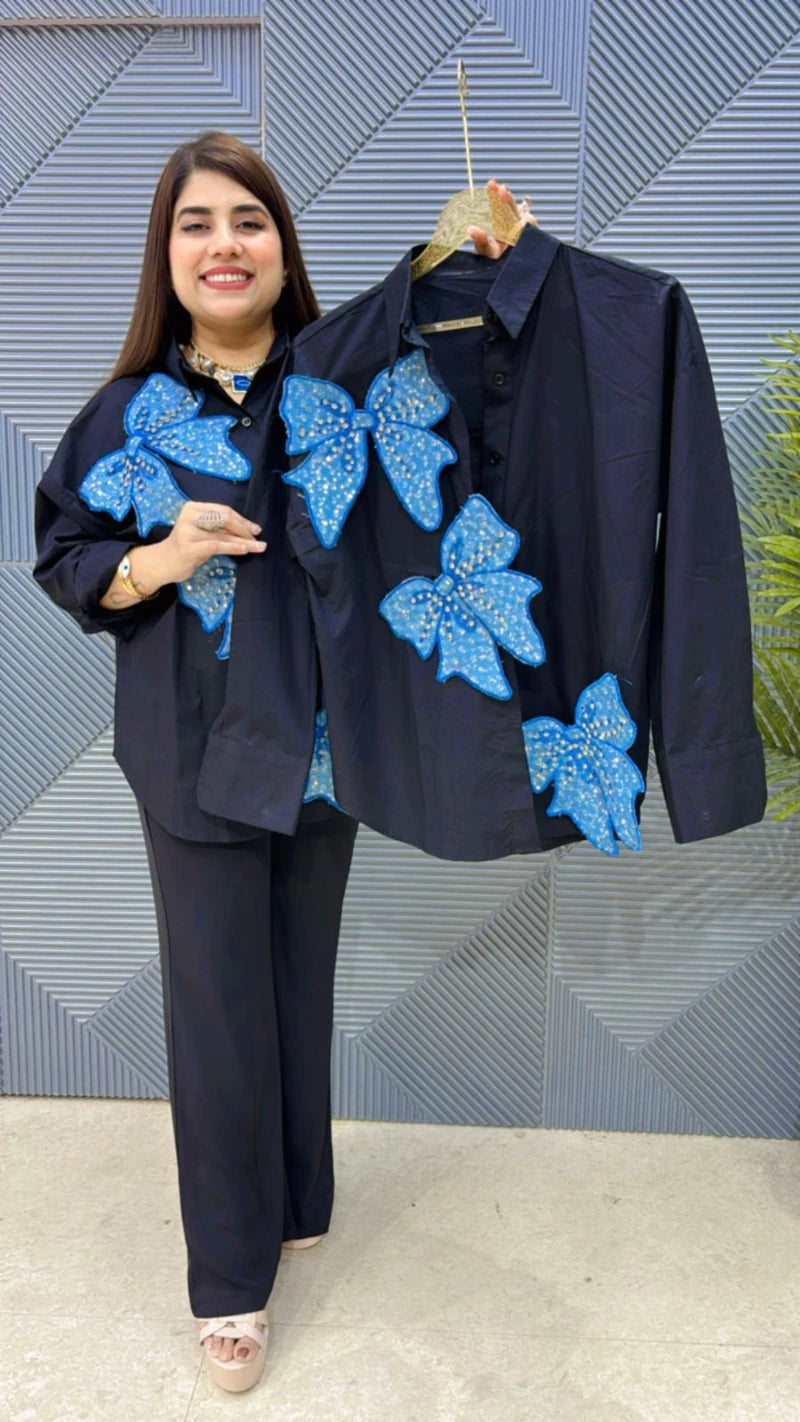 PREMIUM COTTEN SHIRT WITH BOW GGR3075