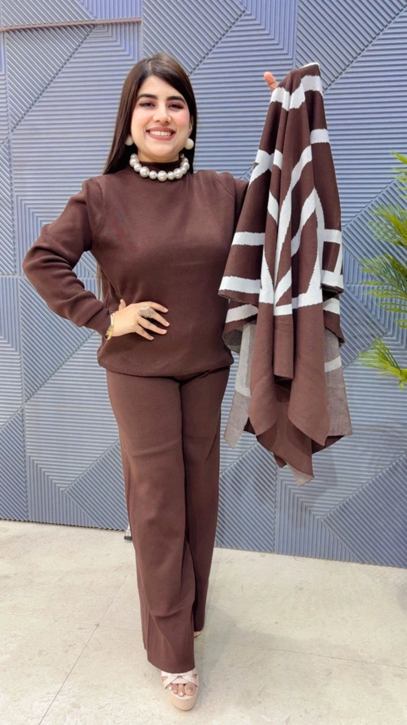 PREMIUM 3 PCS CO-ORD SET WITH STOLE GGR3263