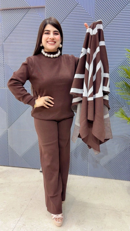 PREMIUM 3 PCS CO-ORD SET WITH STOLE GGR3263