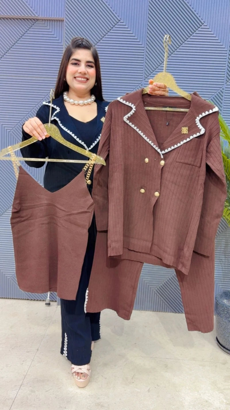 PREMIUM 3 PCS WINTER CO-ORD SET GGR3304