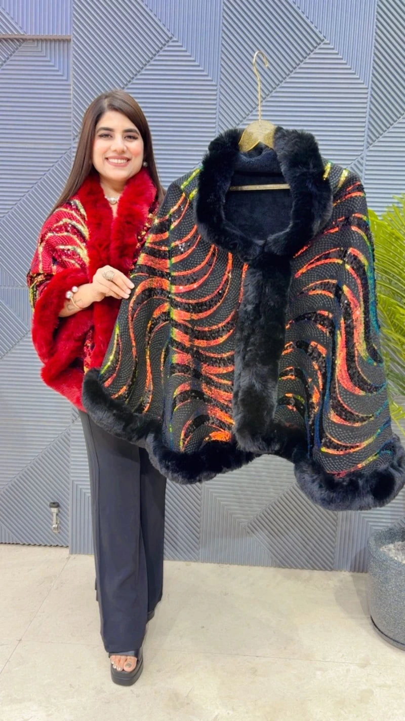 PREMIUM WINTER WEAR SEQUENCE PONCHU GGR3312