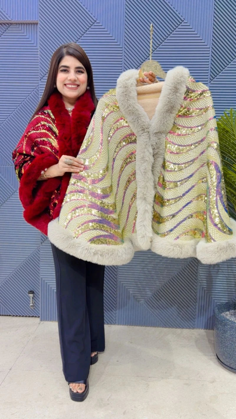 PREMIUM WINTER WEAR SEQUENCE PONCHU GGR3312