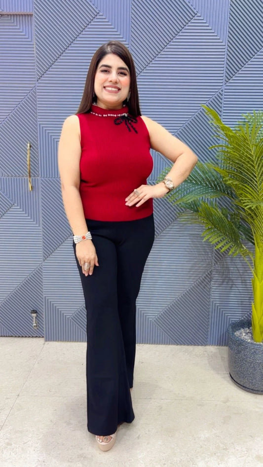 PREMIUM WINTER WEAR CUT SLEEVS TOP GGR3328