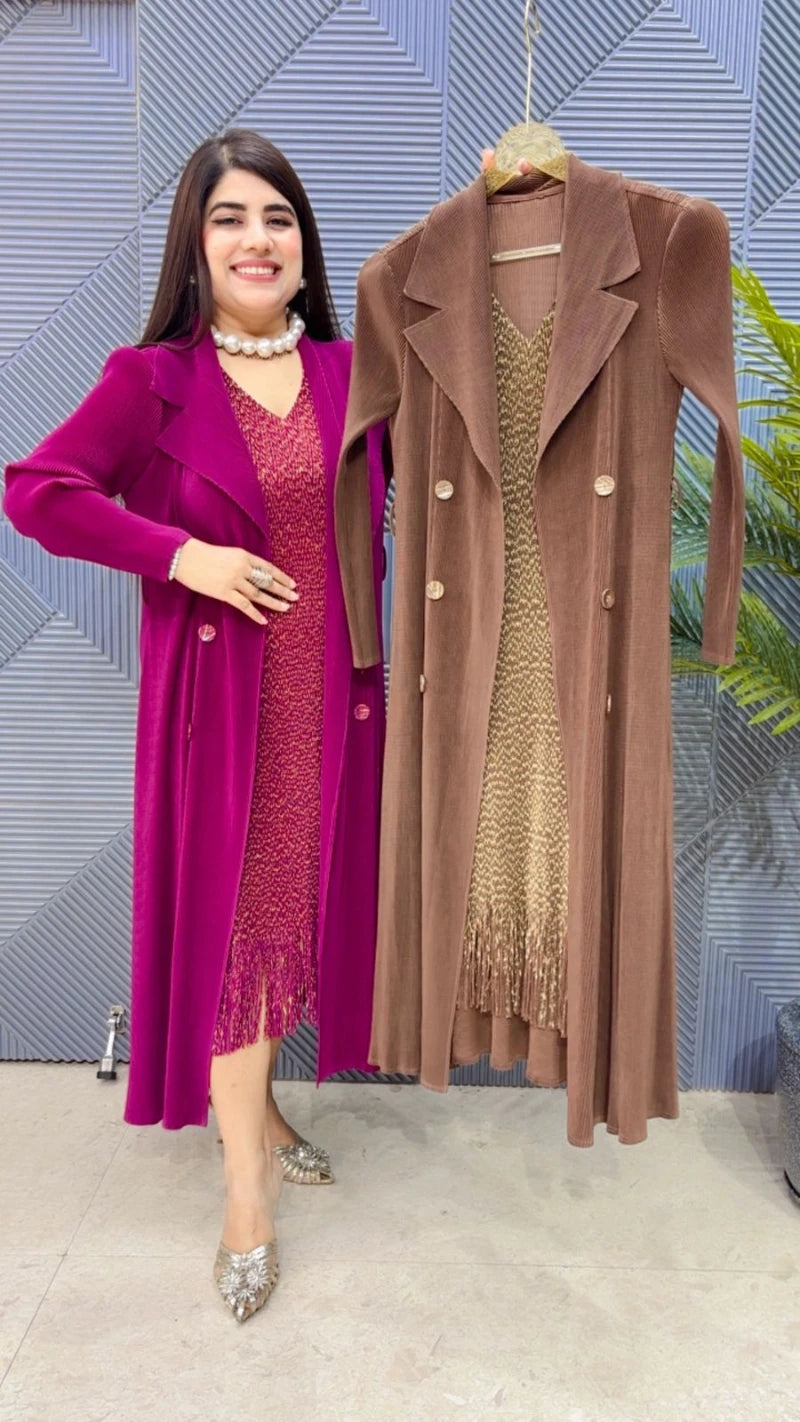 PREMIUM PARTYWEAR WRINKLE DRESS GGR3363