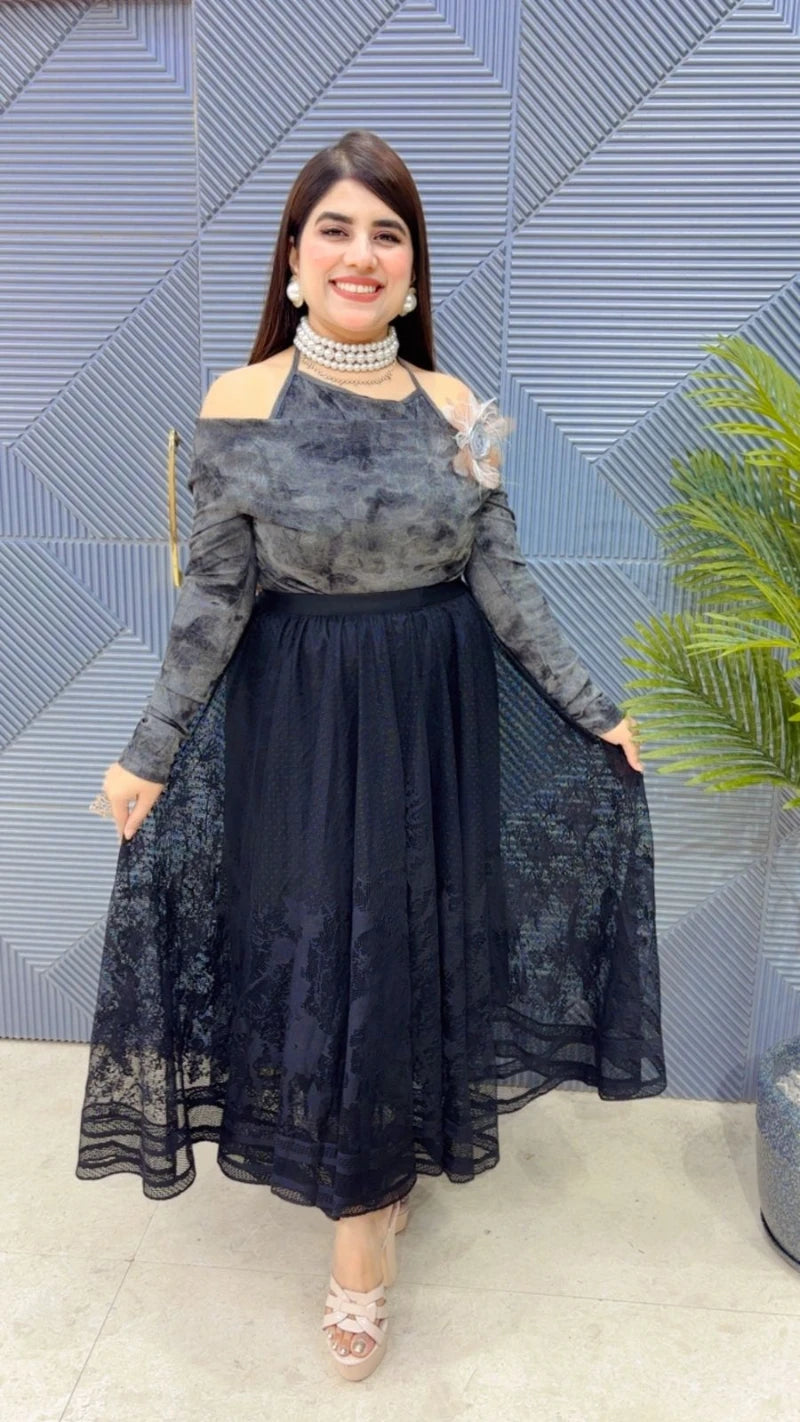 PTREMIUM SKIRT TOP SET GGR3419