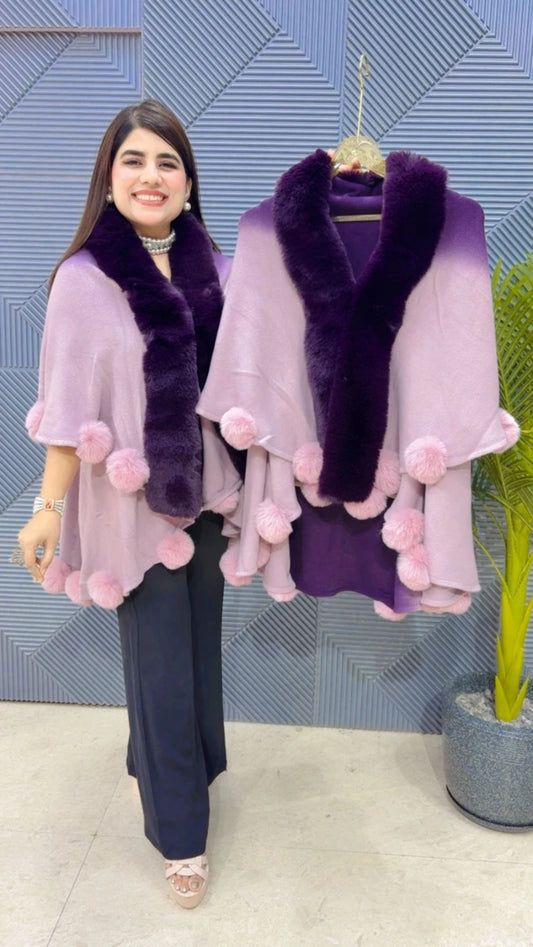 PREMIUM WINTERWEAR WOOLEN VIRAL LATTU PONCHU GGR3434