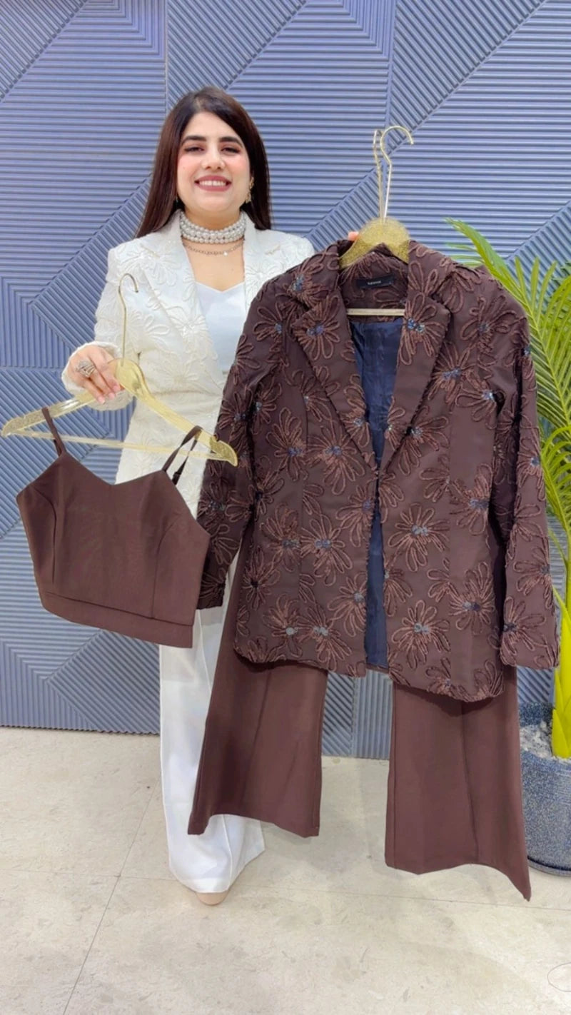 PREMIUM WINTERWEAR 3 PCS BLAZER SET GGR3451