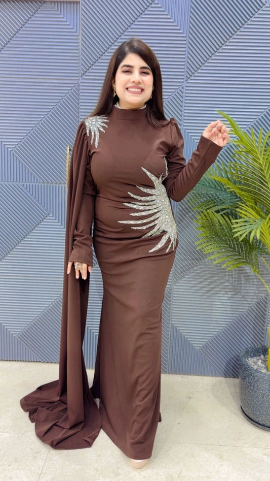 PREMIUM PARTYWEAR CAP DRESS GGR3454