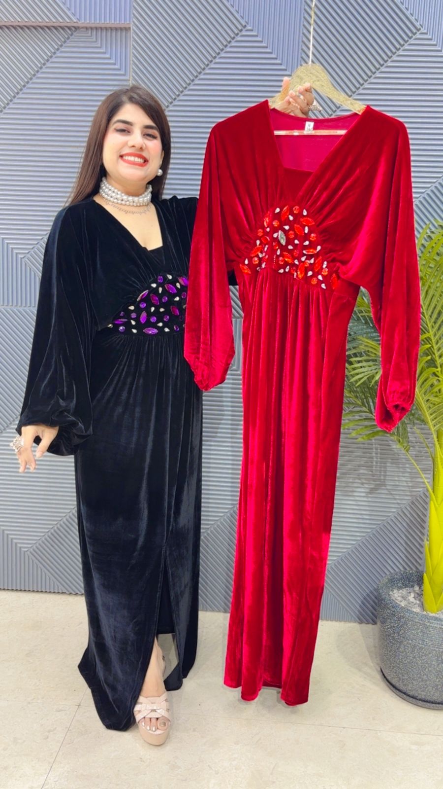 PREMIUM VELVET DRESS GGR3459