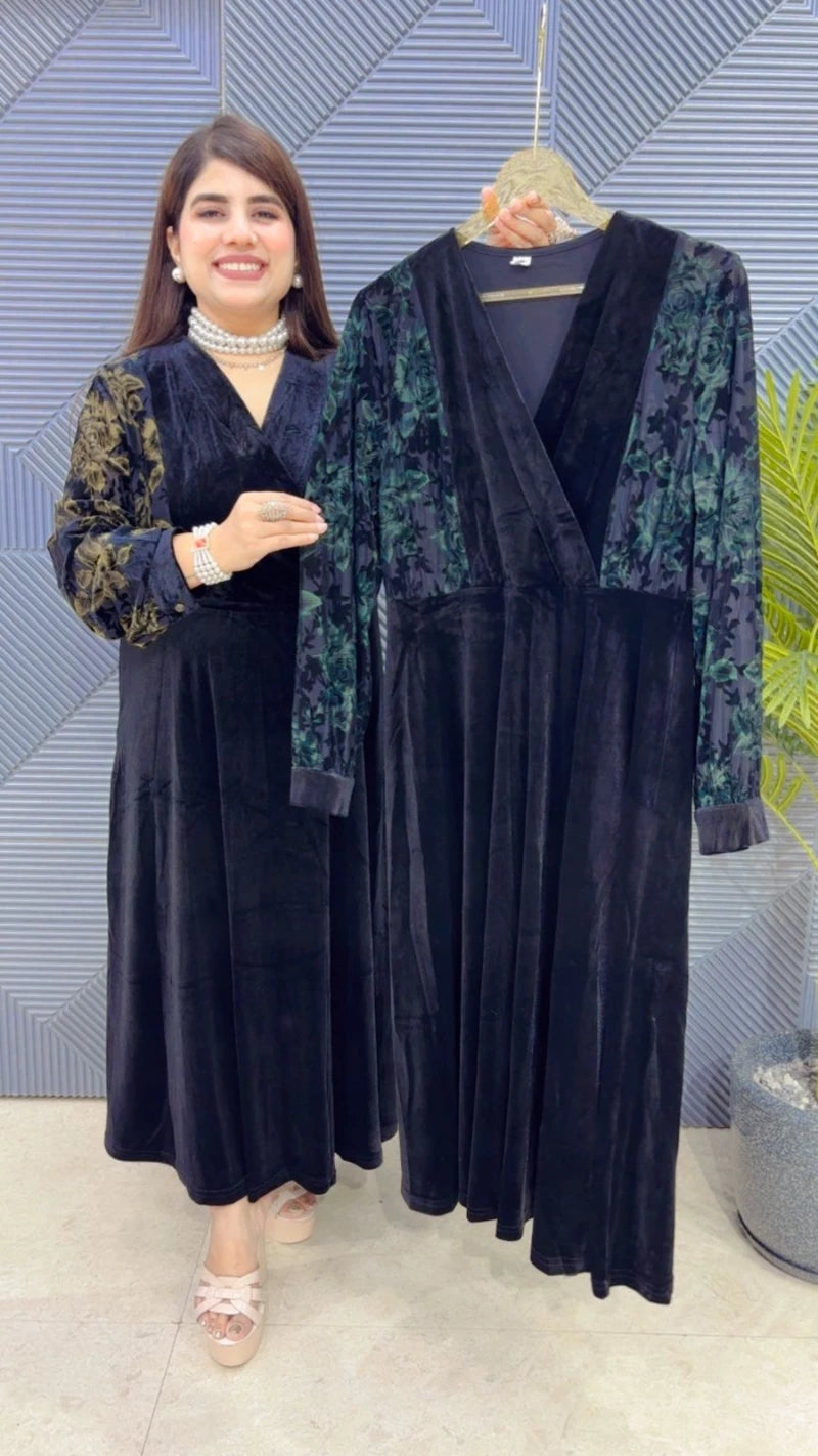 PREMIUM WINTERWEAR VELVET DRESS GGR3472