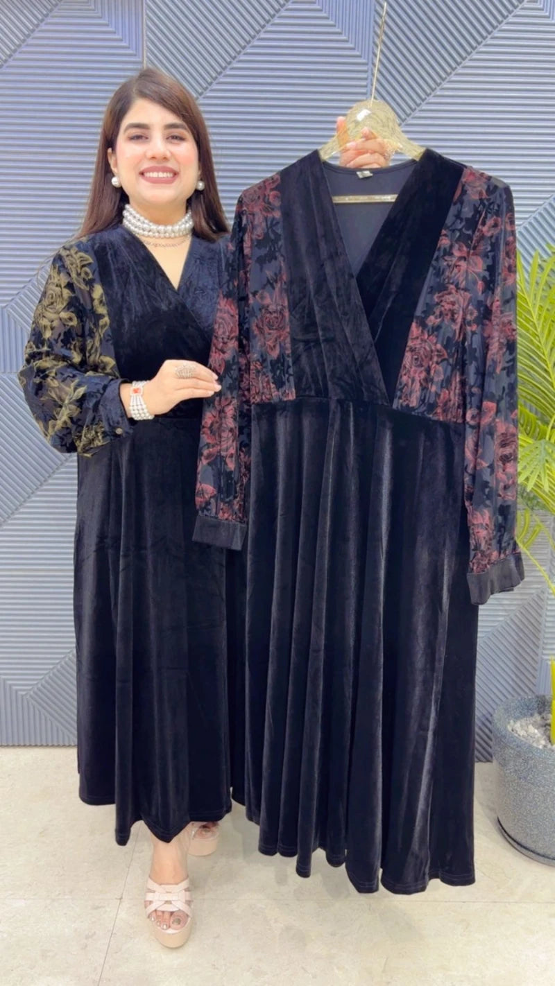 PREMIUM WINTERWEAR VELVET DRESS GGR3472