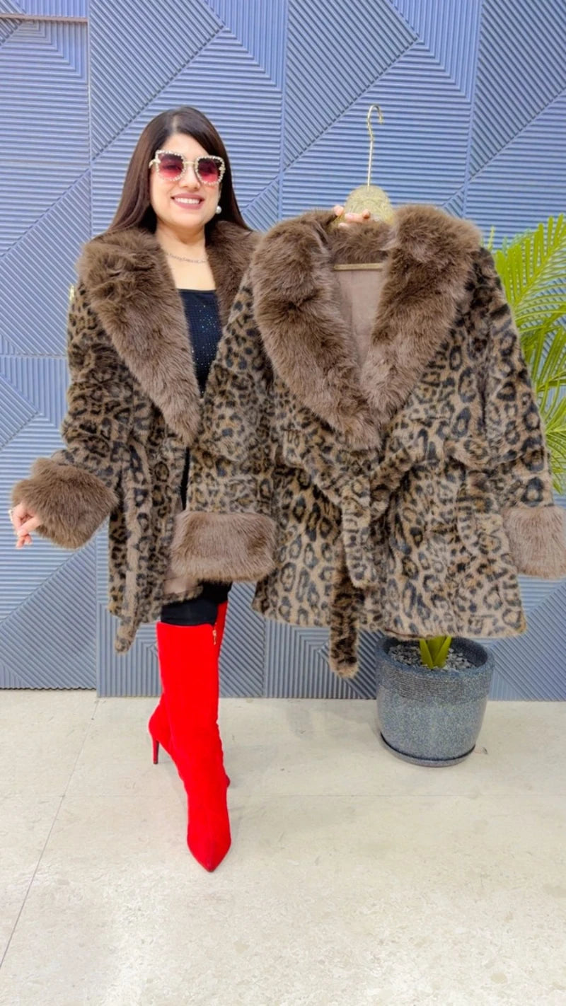 PREMIUM WINTERWEAR FURR JACKET WITH BELT GGR3493