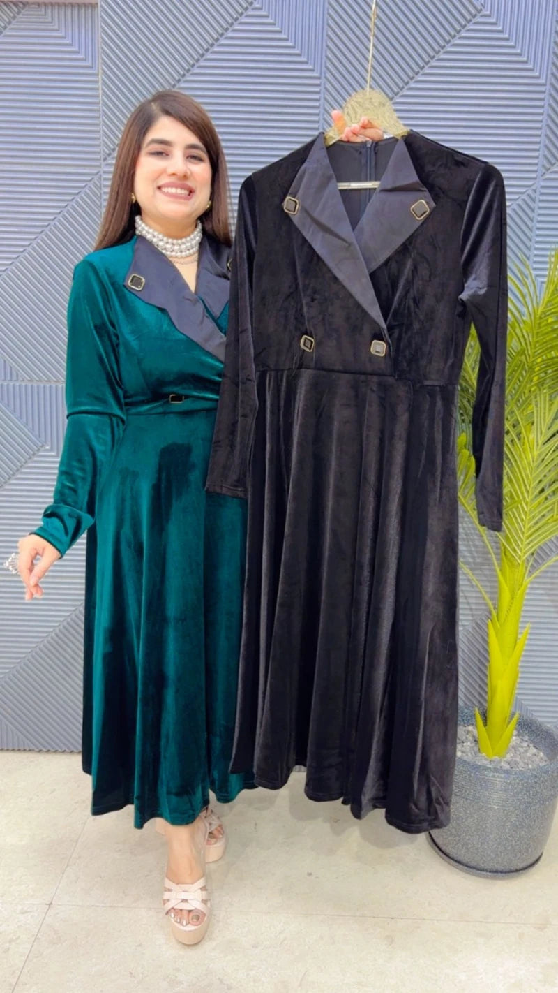 PREMIUM WINTERWEAR DRESS WITH BELT GGR3508