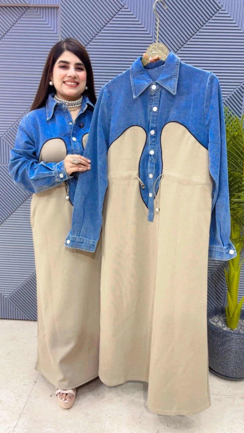 PREMIUM WINTERWEAR DENIM DRESS GGR3523