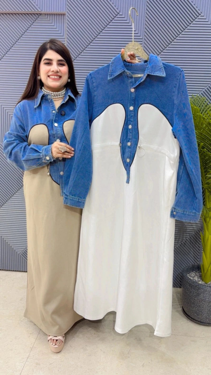 PREMIUM WINTERWEAR DENIM DRESS GGR3523