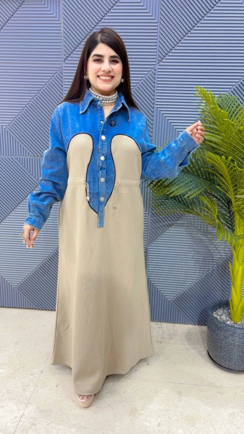 PREMIUM WINTERWEAR DENIM DRESS GGR3523