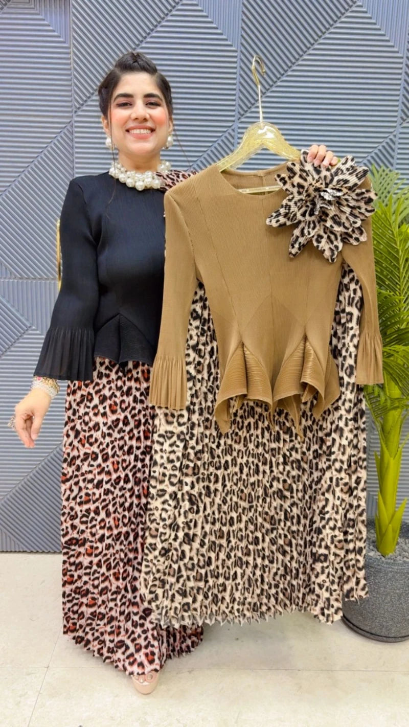 PREMIUM WRINKLE SKIRT SET GGR3548