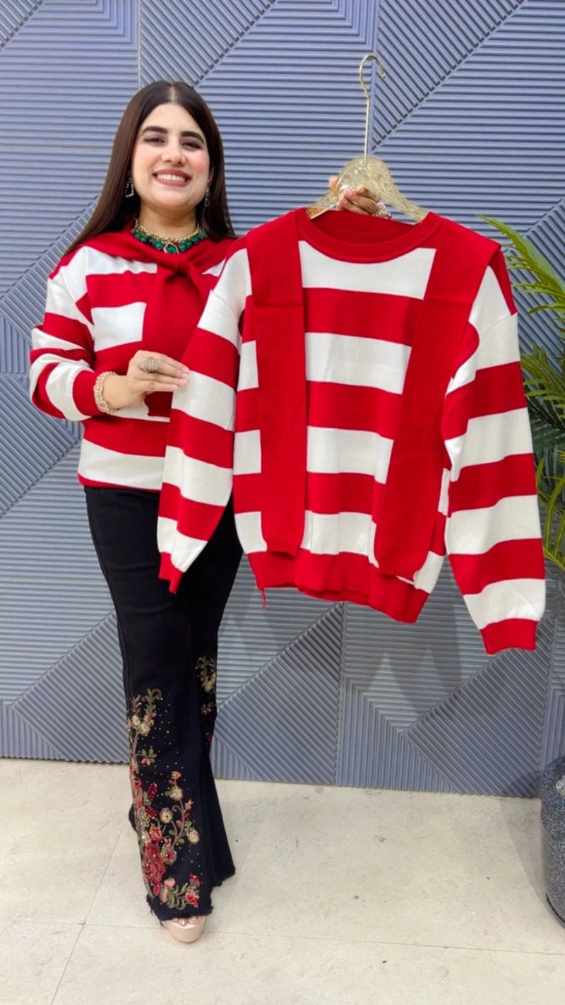 PREMIUM WINTERWEAR TOP WITH STOLE GGR3623