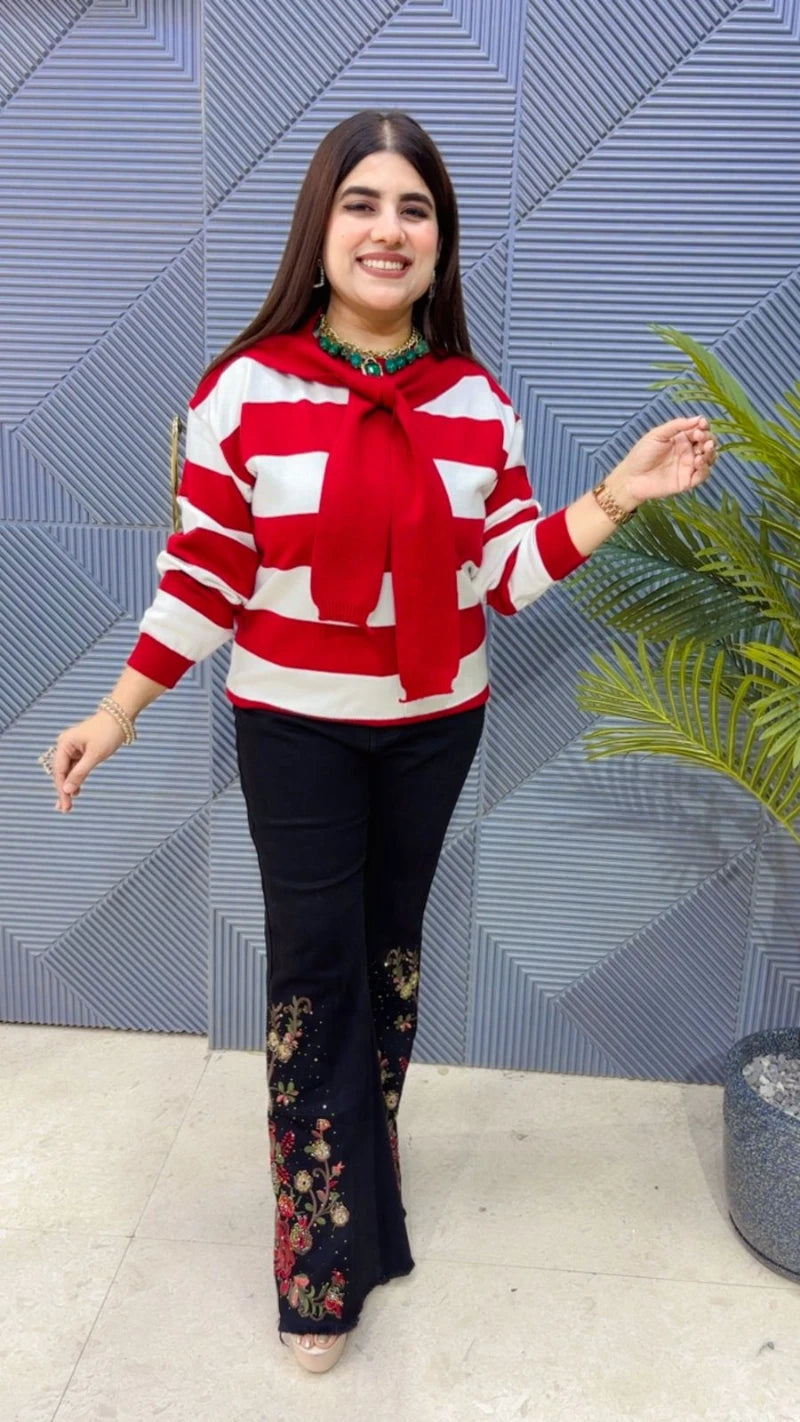 PREMIUM WINTERWEAR TOP WITH STOLE GGR3623