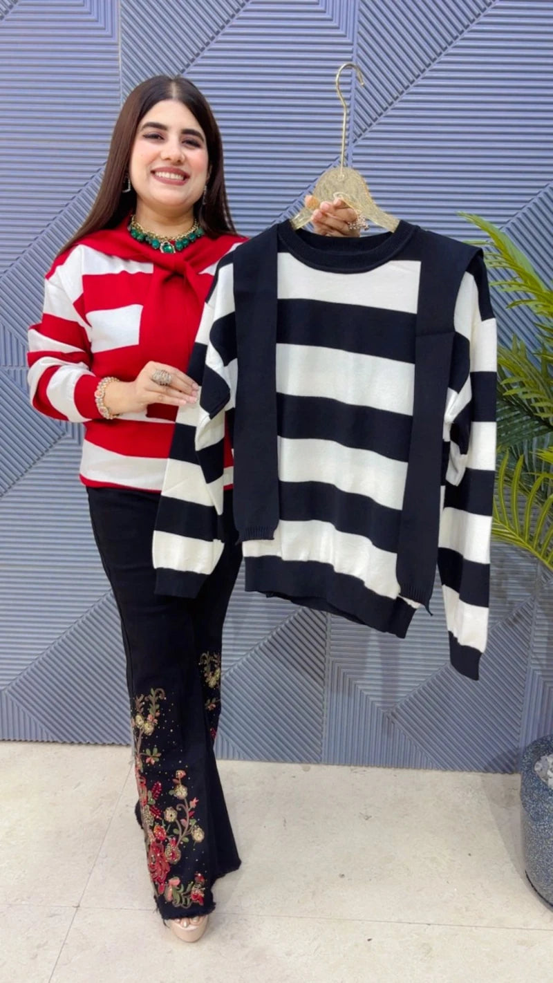 PREMIUM WINTERWEAR TOP WITH STOLE GGR3623