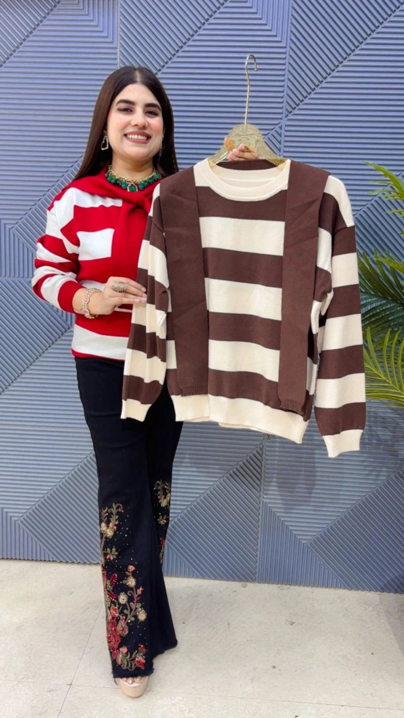 PREMIUM WINTERWEAR TOP WITH STOLE GGR3623