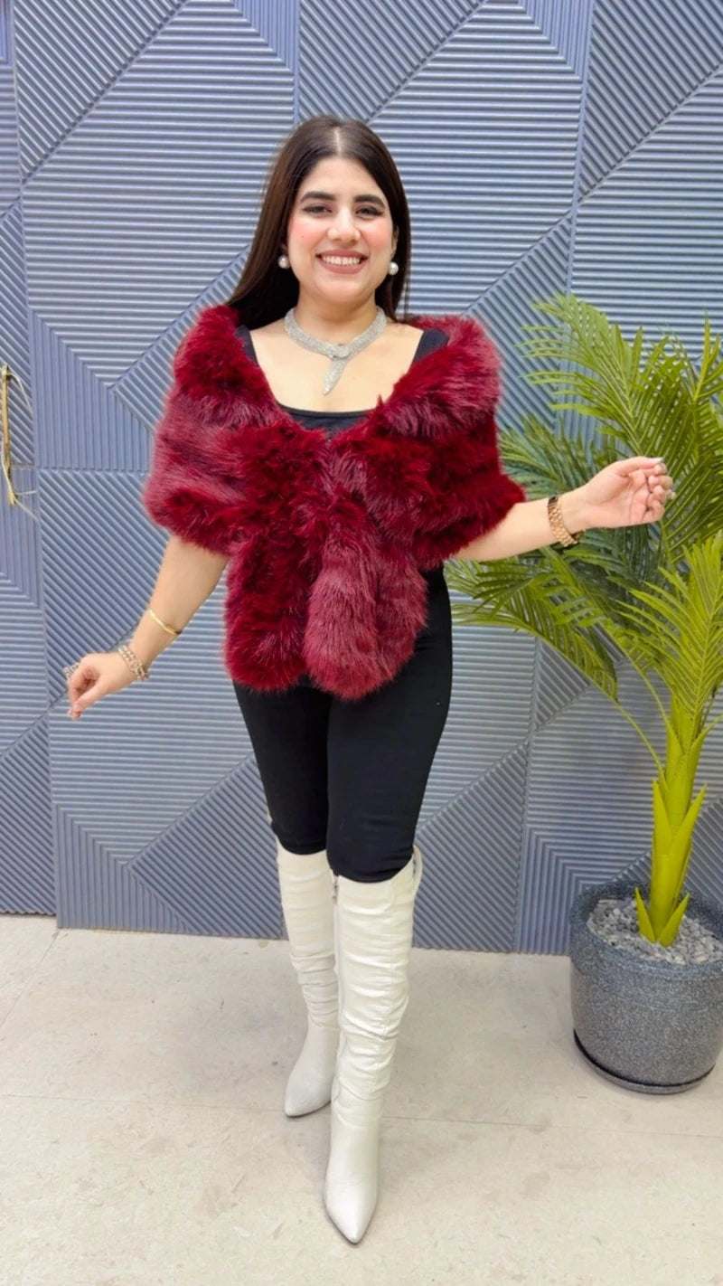 PREMIUM WINTERWEAR FURR CAPE GGR3645