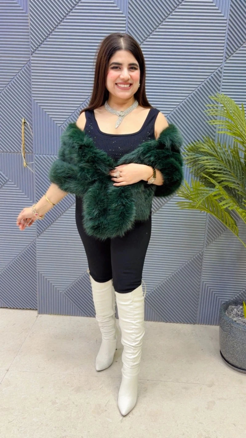 PREMIUM WINTERWEAR FURR CAPE GGR3645