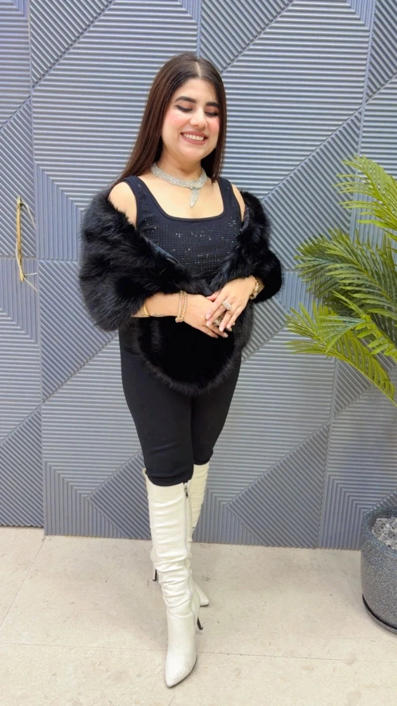 PREMIUM WINTERWEAR FURR CAPE GGR3645