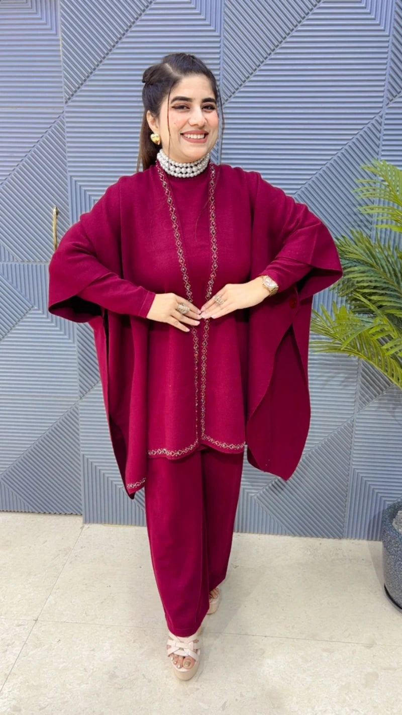 PREMIUM WINTERWEAR 3 PCS CORDSET WITH BROOCH GGR3654