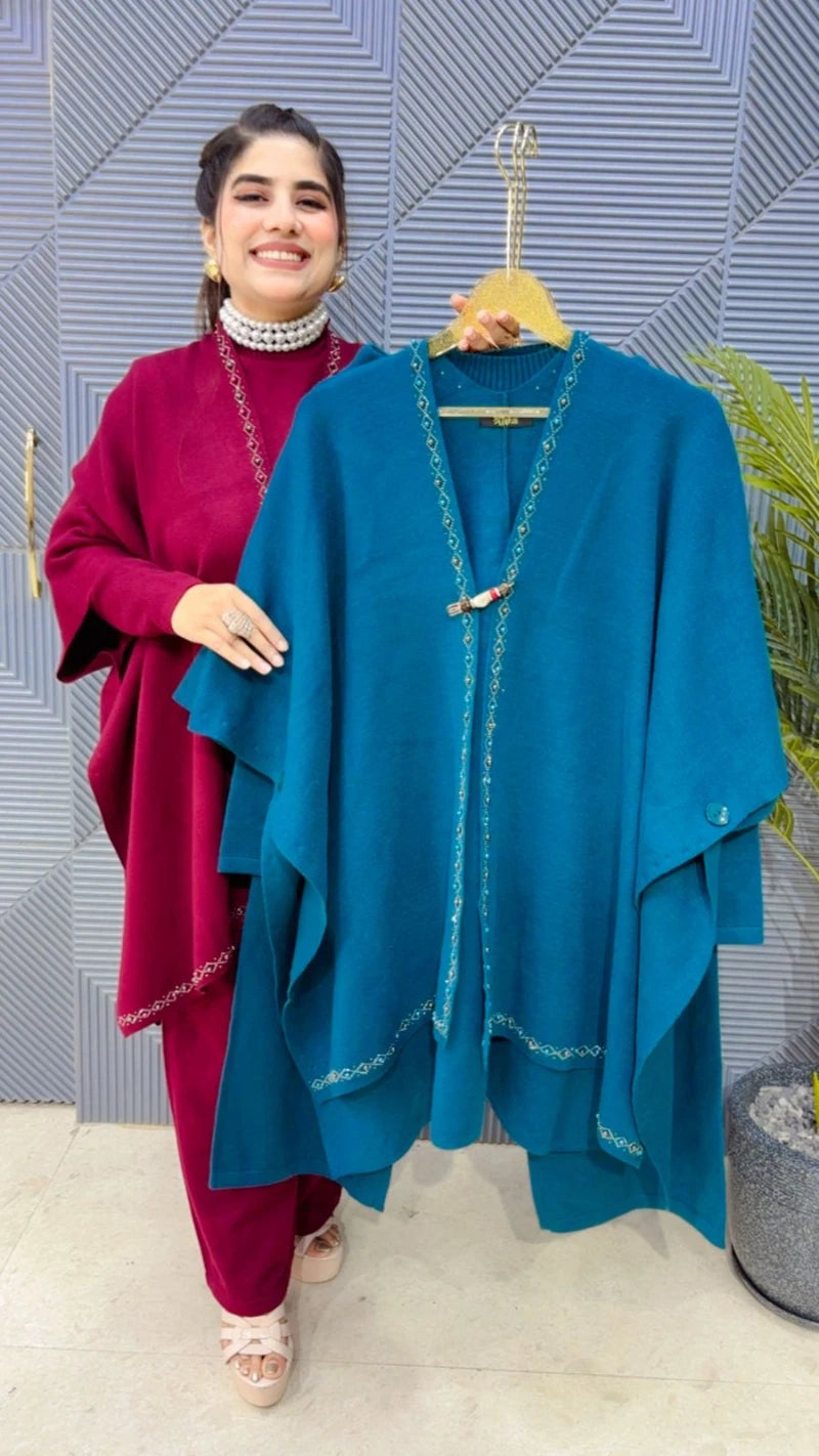 PREMIUM WINTERWEAR 3 PCS CORDSET WITH BROOCH GGR3654